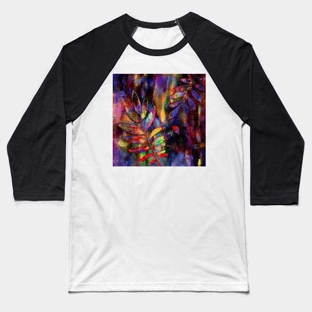 Botanical abstract Baseball T-Shirt by redwitchart